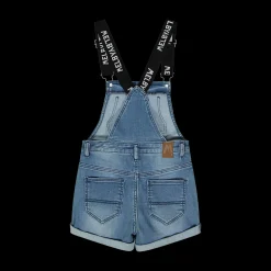 Salopette in denim da bambina