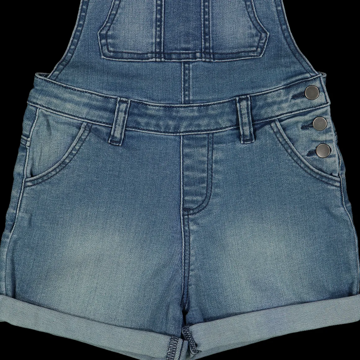 Salopette in denim da bambina