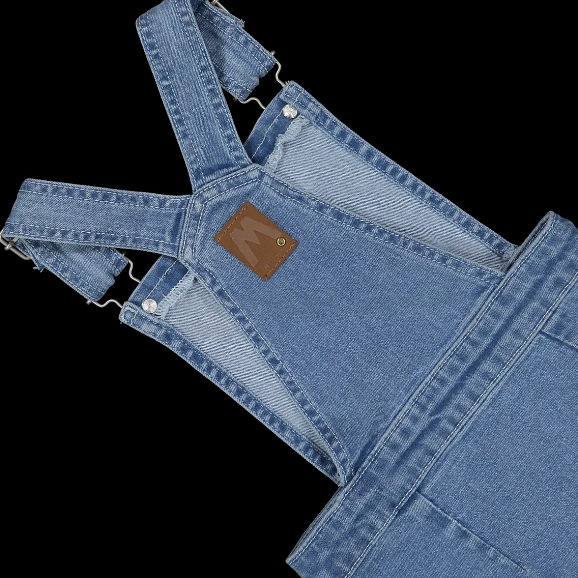 Salopette in denim da bambina