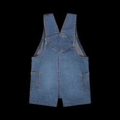 Salopette in denim stretch bambino