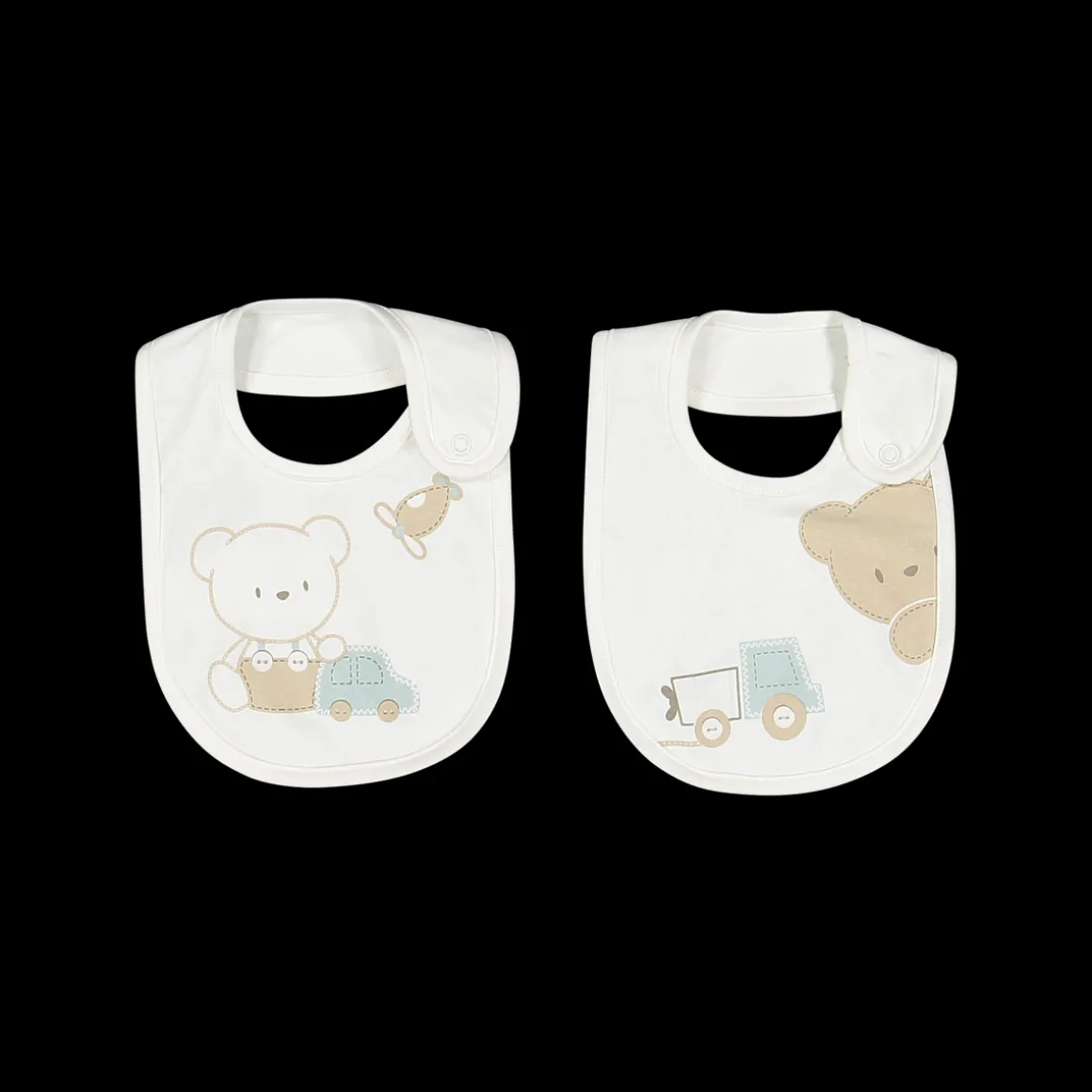 Set 2 bavaglini con orsetti per neonato
