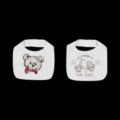Set 2 bavaglini con stampa a tema vintage da bambino