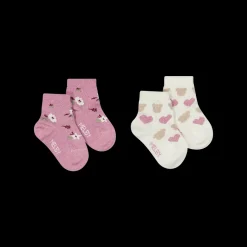 Set 2 calzini da neonata corti fantasia