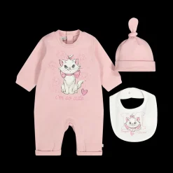 Set 3 pezzi in felpa misto cotone per neonata