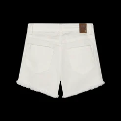 Short in bull denim stretch per bambina