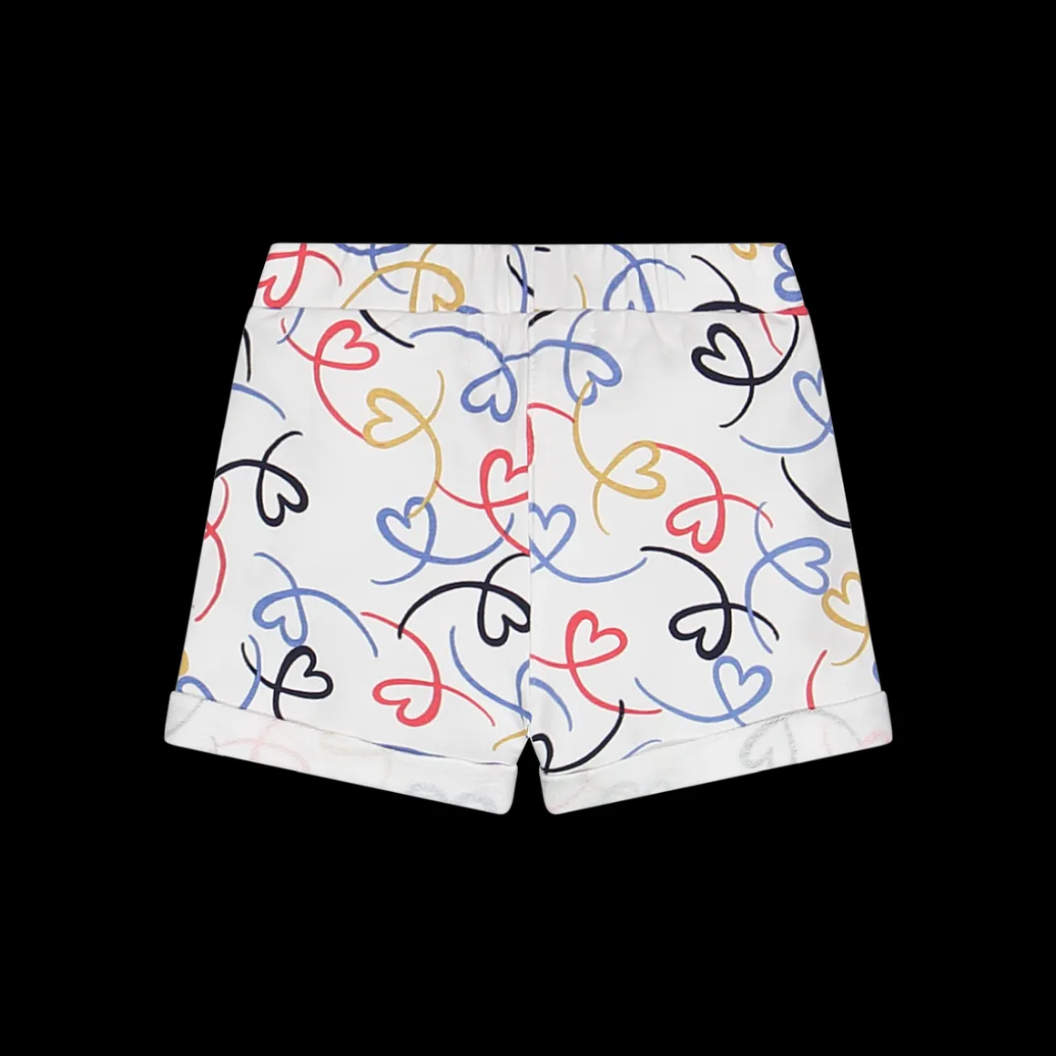Shorts in felpa con cuoricini per bambina