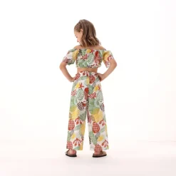 Top con stampa tropicale per bambina