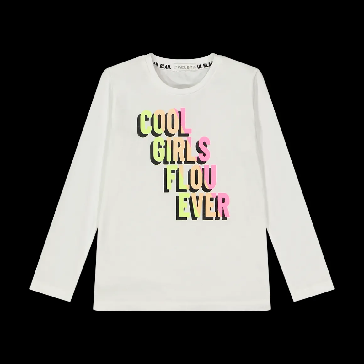 T-shirt a manica lunga con stampa da bambina