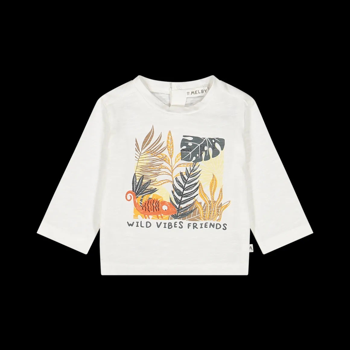 T-shirt a maniche lunghe con stampa foliage per bambino