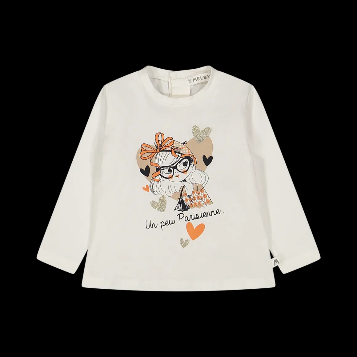 T-shirt a maniche lunghe in jersey stretch per bambina