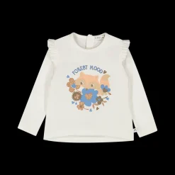T-shirt a maniche lunghe in interlock per bambina