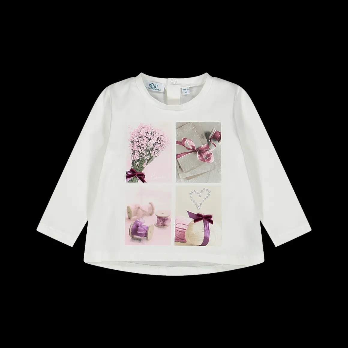T-shirt a maniche lunghe per neonata