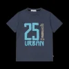 T-shirt blu mélange per bambino