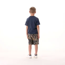 T-shirt blu mélange per bambino