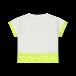 T-shirt boxy da bambina con rete