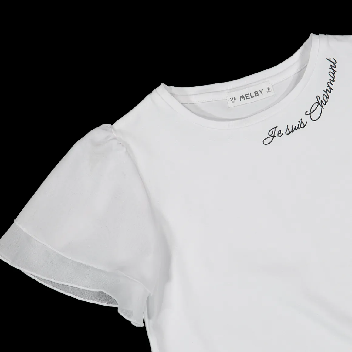 T-shirt con manica ad aletta bambina