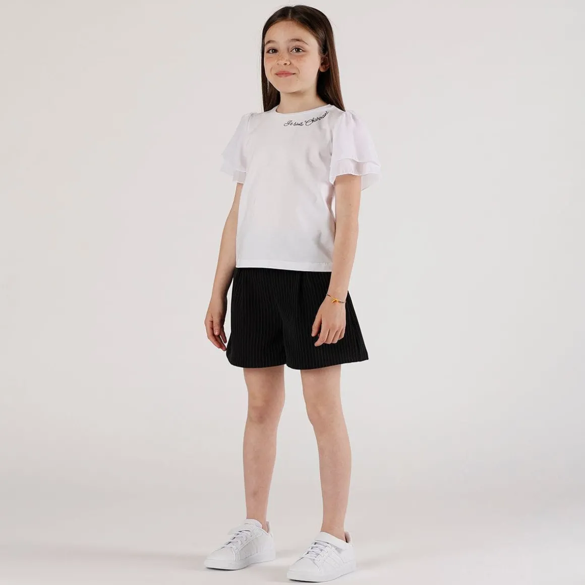 T-shirt con manica ad aletta bambina