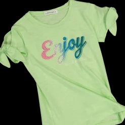 T-shirt con nodo su maniche bambina
