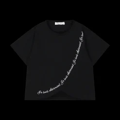 T-shirt con scritta elegante bambina