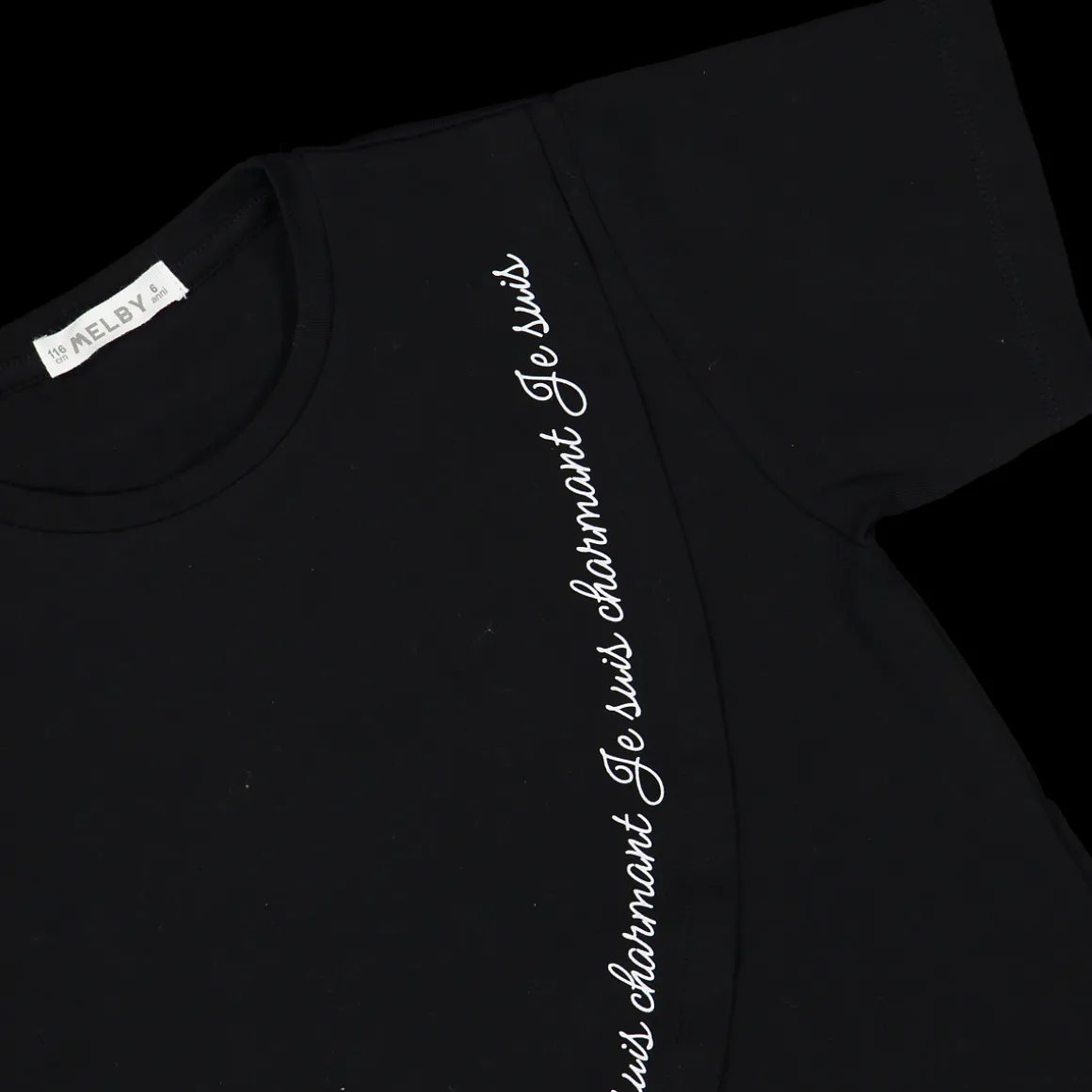 T-shirt con scritta elegante bambina