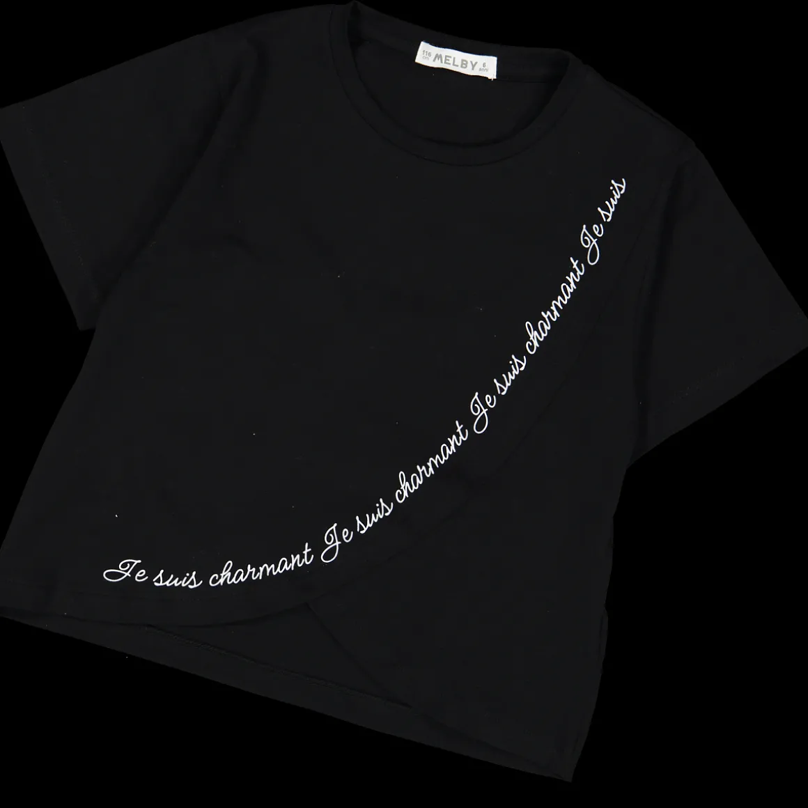 T-shirt con scritta elegante bambina