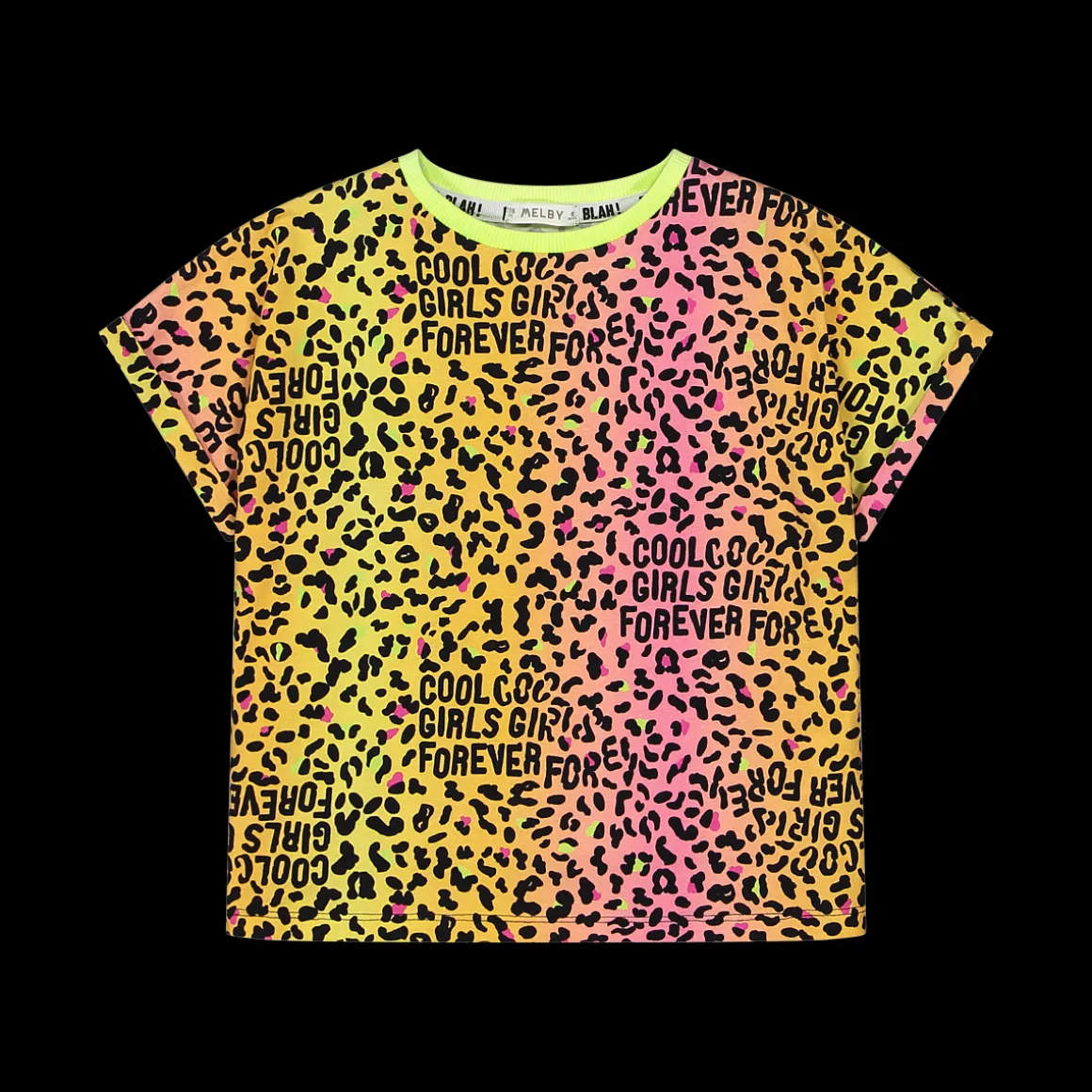 T-shirt con stampa animalier da bambina
