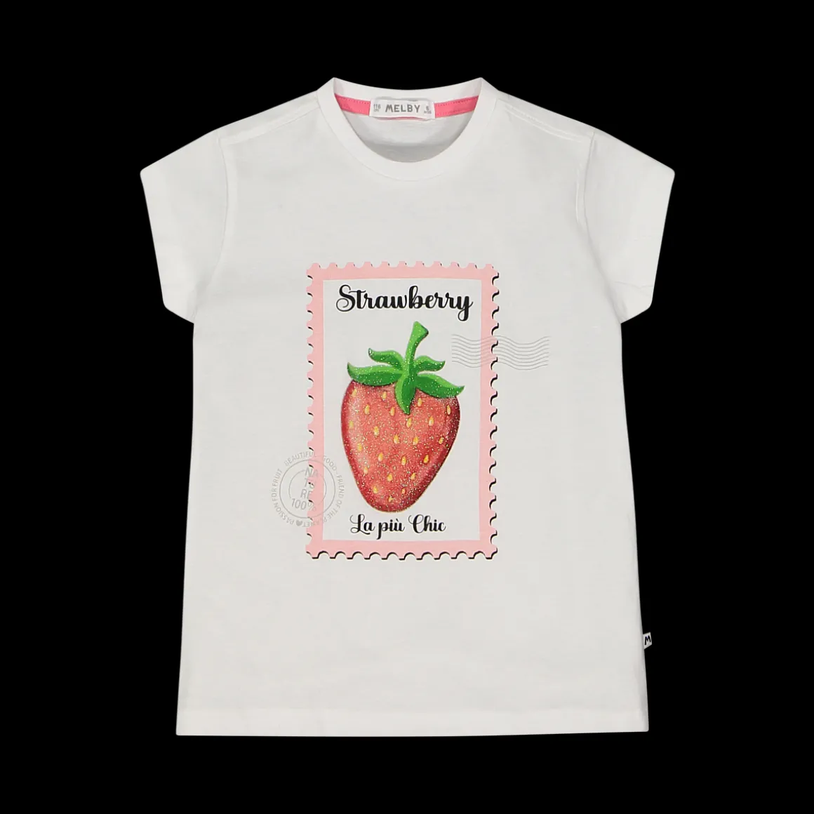 T-shirt con stampa gummy per bambina