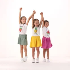T-shirt con stampa gummy per bambina