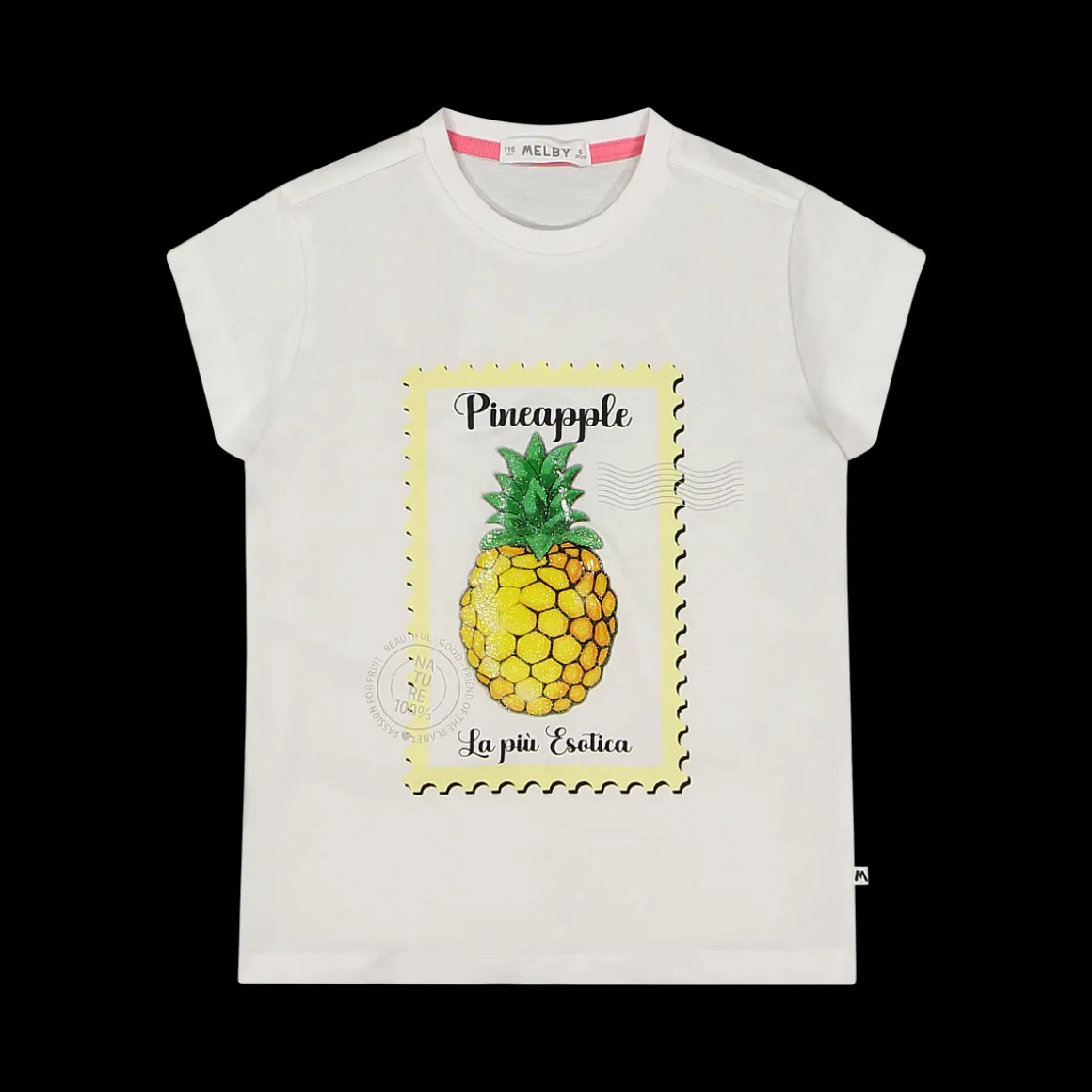 T-shirt con stampa gummy per bambina