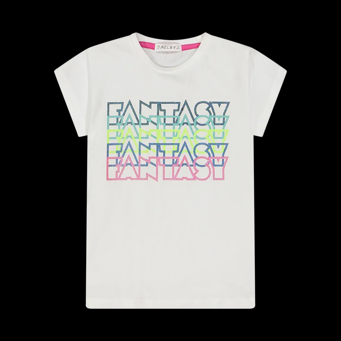 T-shirt con stampa multicolor da bambina