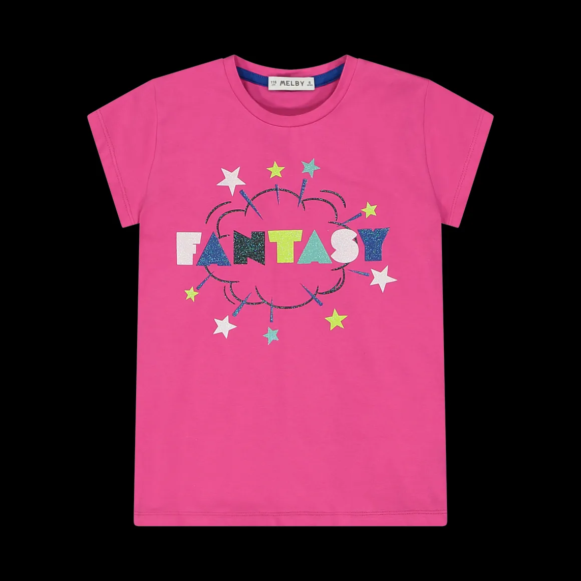 T-shirt con stampa multicolor da bambina