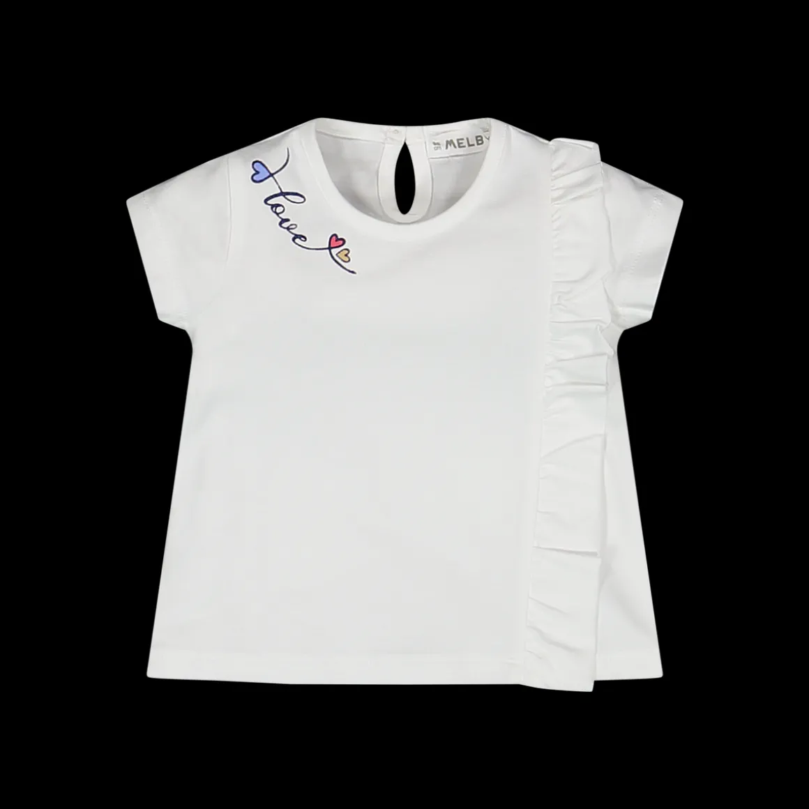 T-shirt con volant per neonata