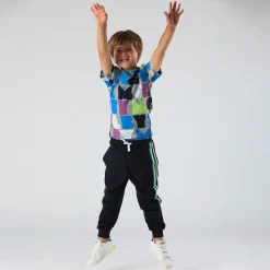 T-shirt da bambino con logo MELBY allover