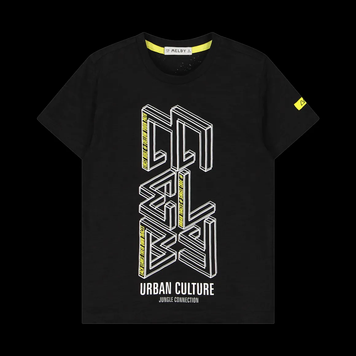 T-shirt da bambino in jersey con stampa reflex