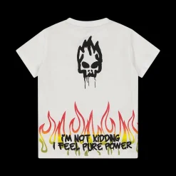 T-shirt da bambino in piquet con stampa