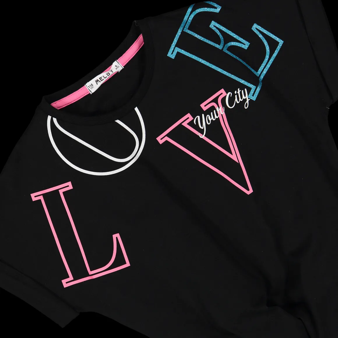 T-shirt girocollo maniche corte per bambina