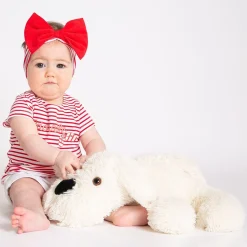 T-shirt in jersey a righine da bambina