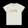 T-shirt in jersey con stampa da bambina