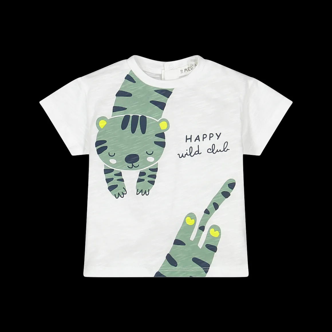 T-shirt manica corta in jersey effetto lino bambino