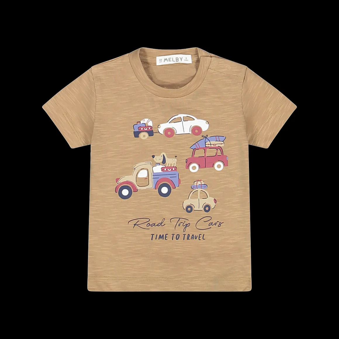 T-shirt manica corta in jersey 100% cotone effetto lino bambino