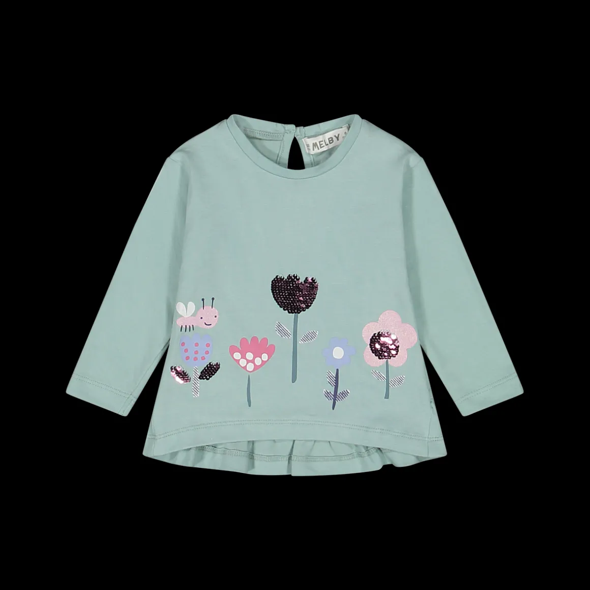 T-shirt manica lunga bambina in jersey elasticizzato