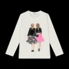 T-shirt manica lunga bambina con stampa