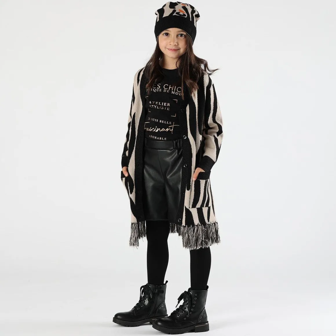 T-shirt manica lunga bambina con stampa oro