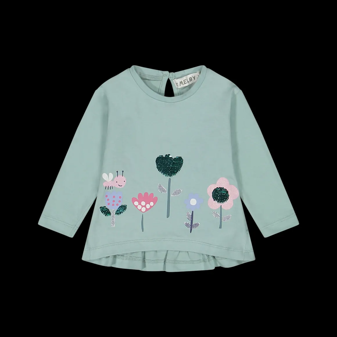 T-shirt manica lunga bambina in jersey elasticizzato