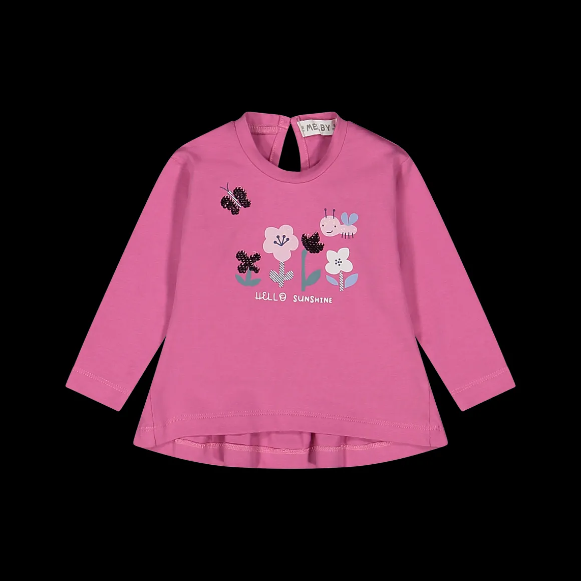T-shirt manica lunga bambina in jersey elasticizzato