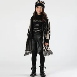 T-shirt manica lunga bambina con stampa oro