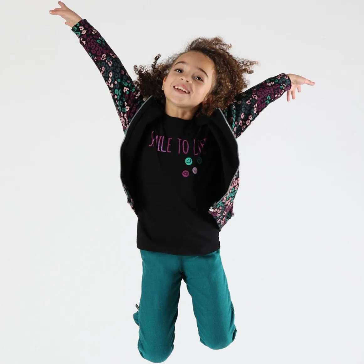 T-shirt manica lunga con glitter bambina