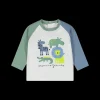 T-shirt manica lunga in jersey elasticizzato bambino