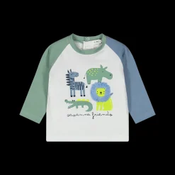 T-shirt manica lunga in jersey elasticizzato bambino