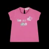 T-shirt maniche corte in jersey elasticizzato bambina